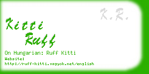 kitti ruff business card